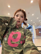 Camo Print Long Sleeve Tee