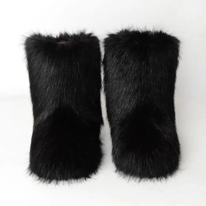 Fluffy Faux Fur Winter Boots