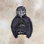 Reversible Plaid Zip-Up Hoodie