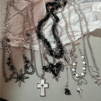 Wings & Cross Pendant Necklace