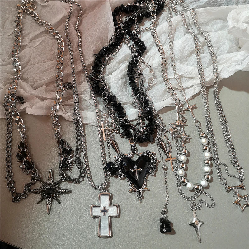 Wings & Cross Pendant Necklace