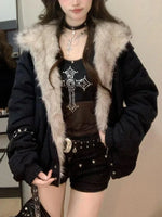 Faux Fur Lined Hooded Coat