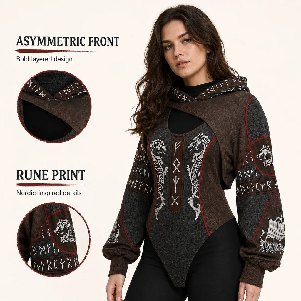 Viking Print Hooded Set