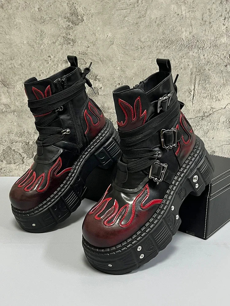 Platform High-Top Boots