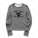 Striped Grunge Long Sleeve Tee