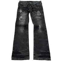 Lace-Up Flare Jeans