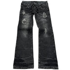 Lace-Up Flare Jeans
