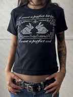 Gothic Rabbit Print Tee