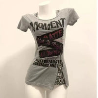 Graphic Print Fake Two-Piece Top