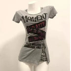 Graphic Print Fake Two-Piece Top
