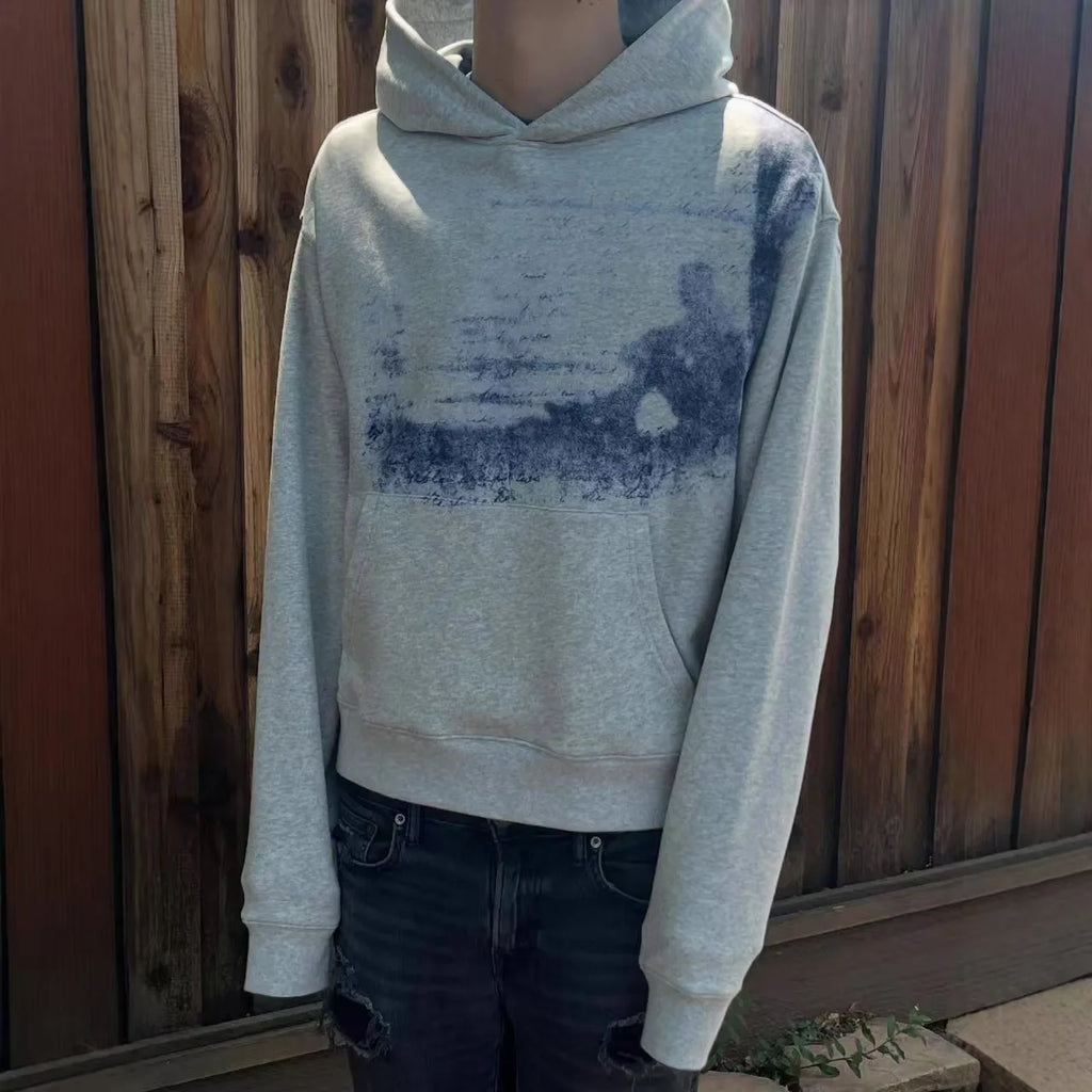 Gothic Print Hoodie