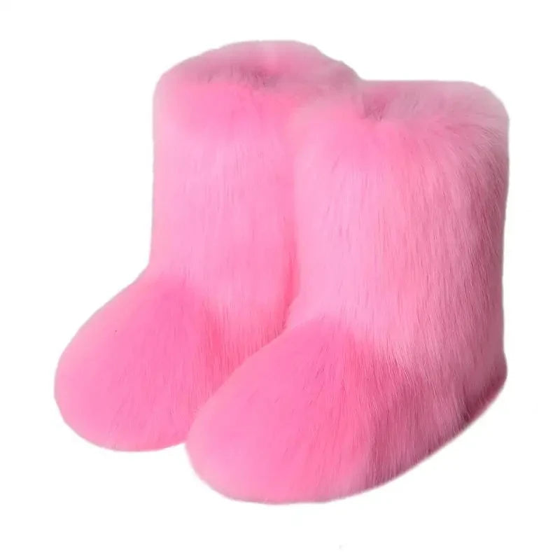 Fluffy Faux Fur Winter Boots