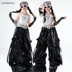 K-Pop Crop Top & Cargo Pants Set