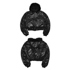 Faux Fur Trim Leather Jacket