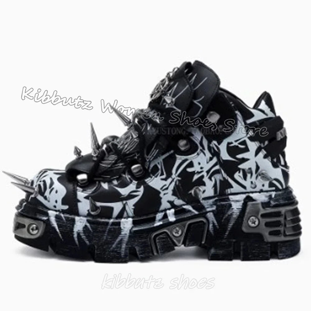 Metal Chain Platform Sneakers
