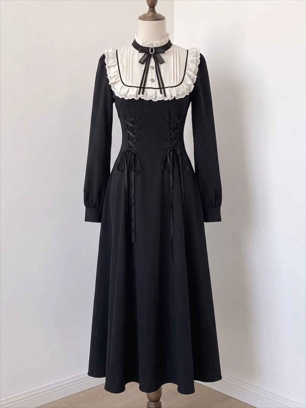 Gothic Ruffle Tiered Dress