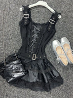 Lace-Up Corset Dress