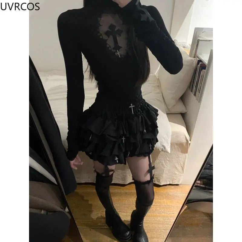Gothic Two-Piece Skirt Set