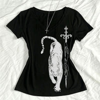 Dragon Print Gothic Top