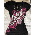 Skeleton Print Gothic Tee