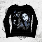 Gothic Band Print Long Sleeve Tee