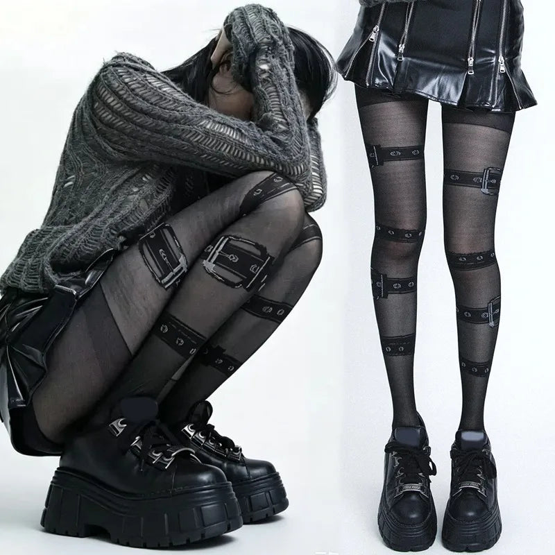 Belt Strap Tights