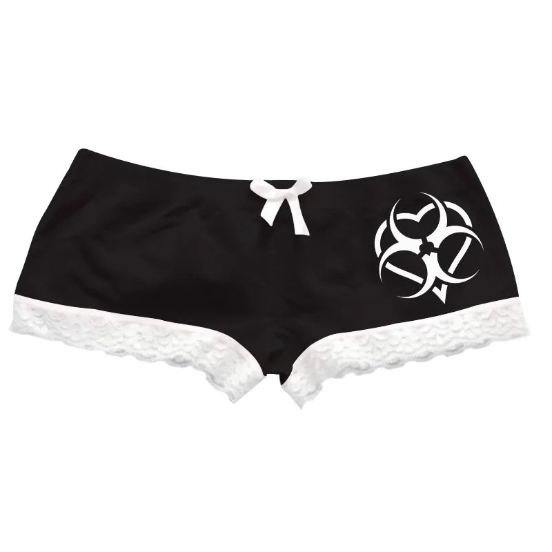 Skull Print Lace Shorts