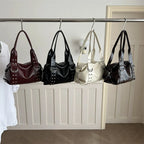 Black Studded Shoulder Bag