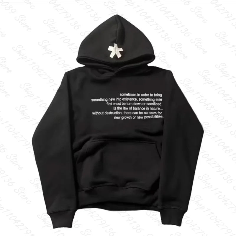 Graphic Print Oversized Hoodie