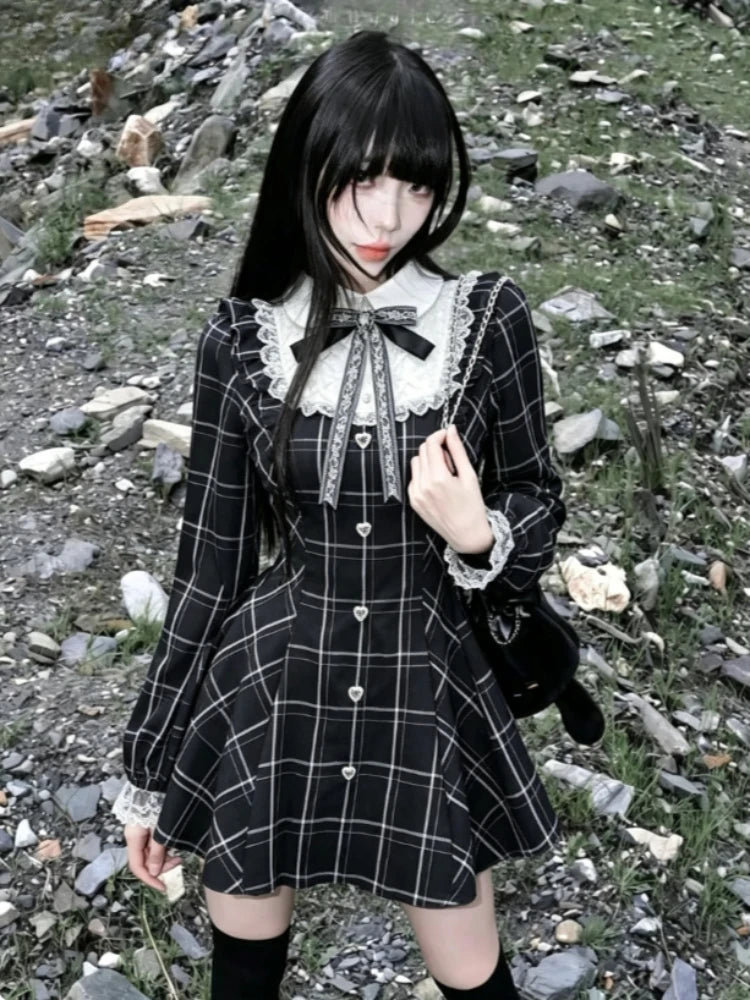 Gothic Lace Long Sleeve Dress