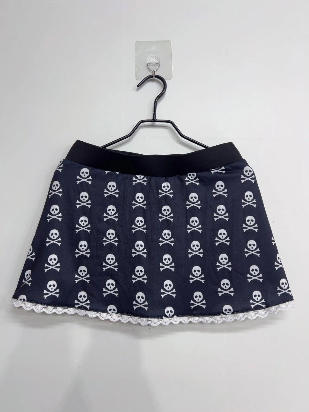Skull Print Mini Short Skirt