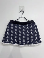 Skull Print Mini Short Skirt