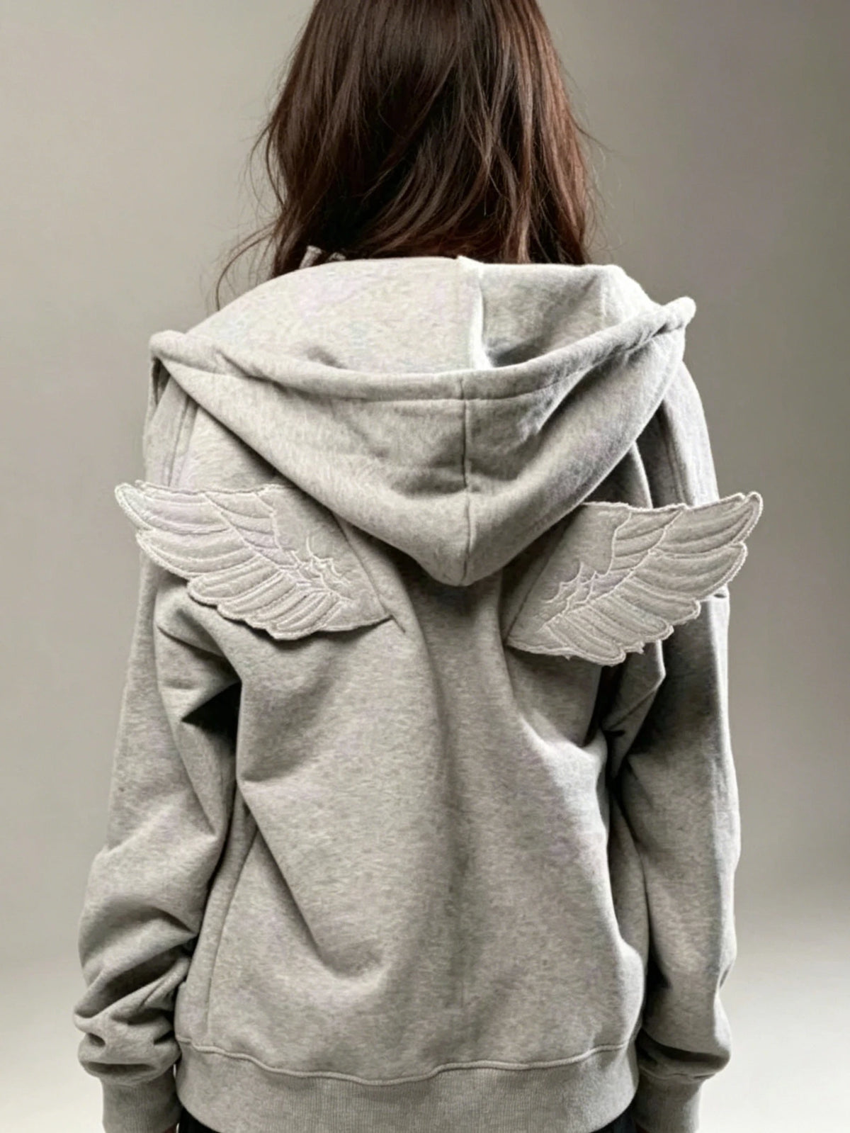 Angel Wing Embroidered Hoodie