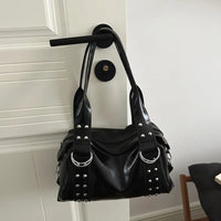 Black Studded Shoulder Bag