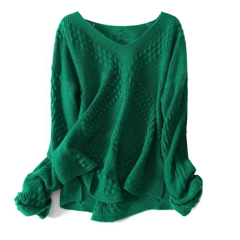 Hollow-Out Knit Sweater