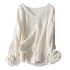 Hollow-Out Knit Sweater