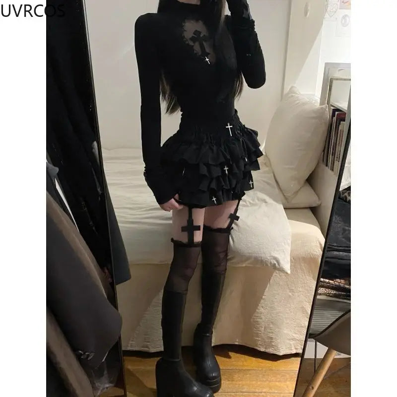 Gothic Two-Piece Skirt Set