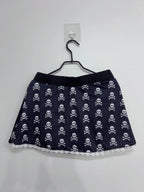 Skull Print Mini Short Skirt