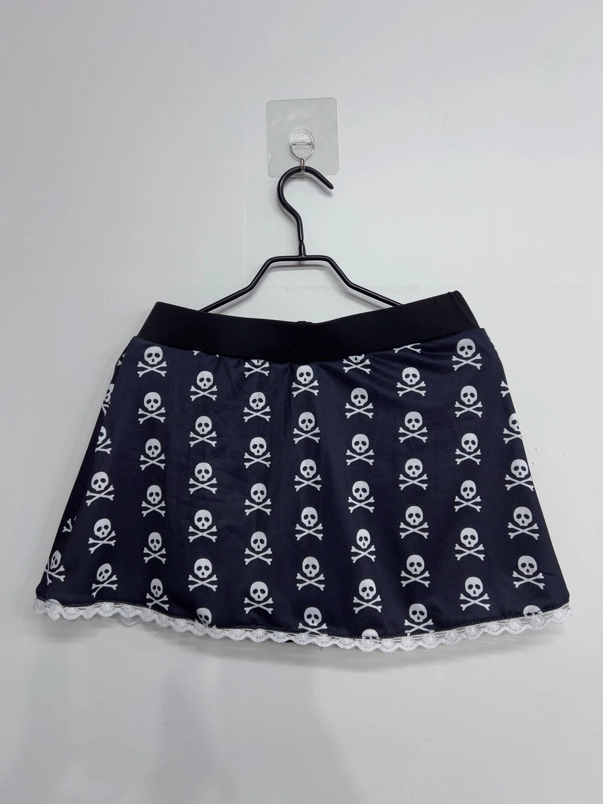 Skull Print Mini Short Skirt