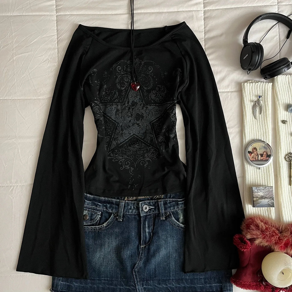 Gothic Printed Long Sleeve