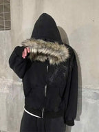 Faux Fur Hooded Jacket