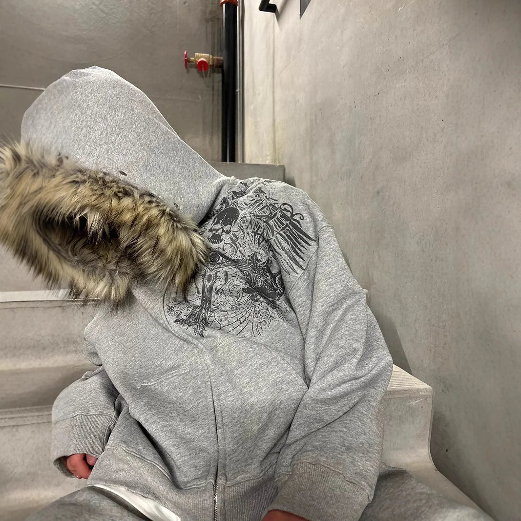 Faux Fur Hooded Jacket