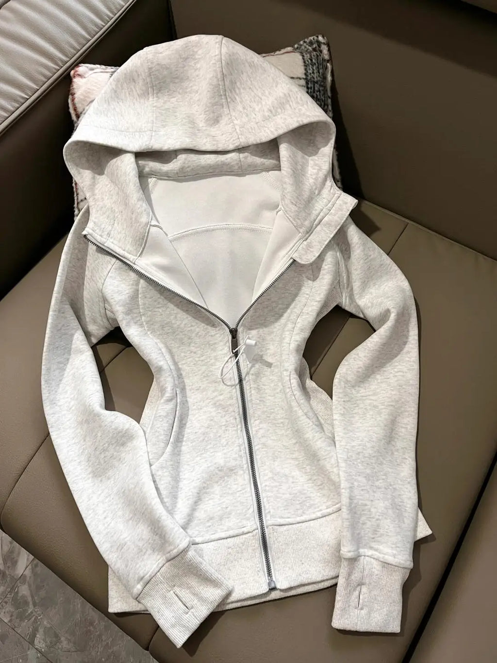 Grey Zip-Up Hoodie