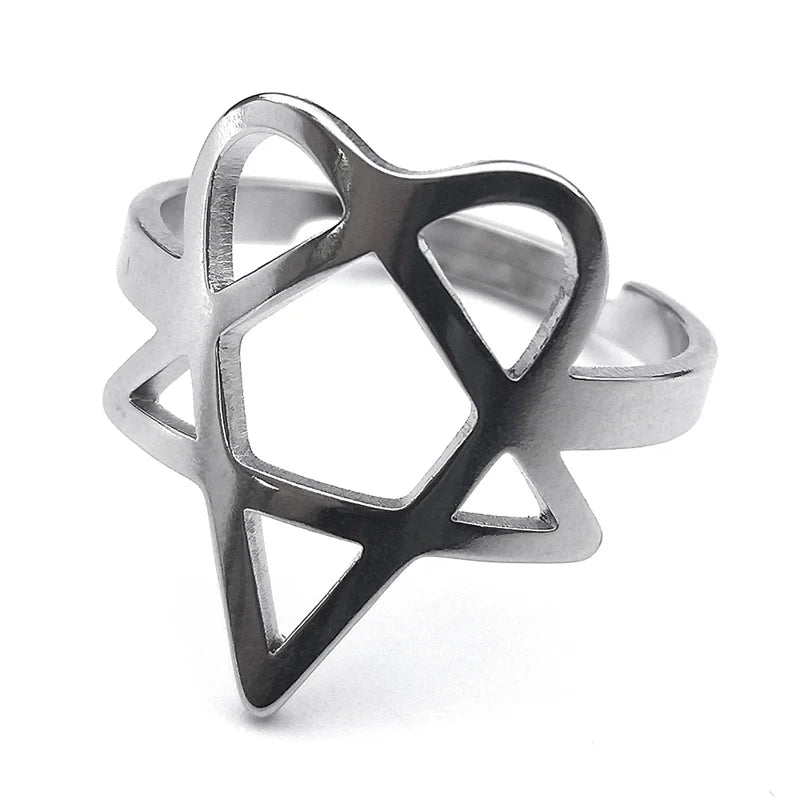 Heartagram Ring