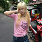 Pink Graphic Print Tee