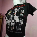 Megan Fox Print Crop Tee