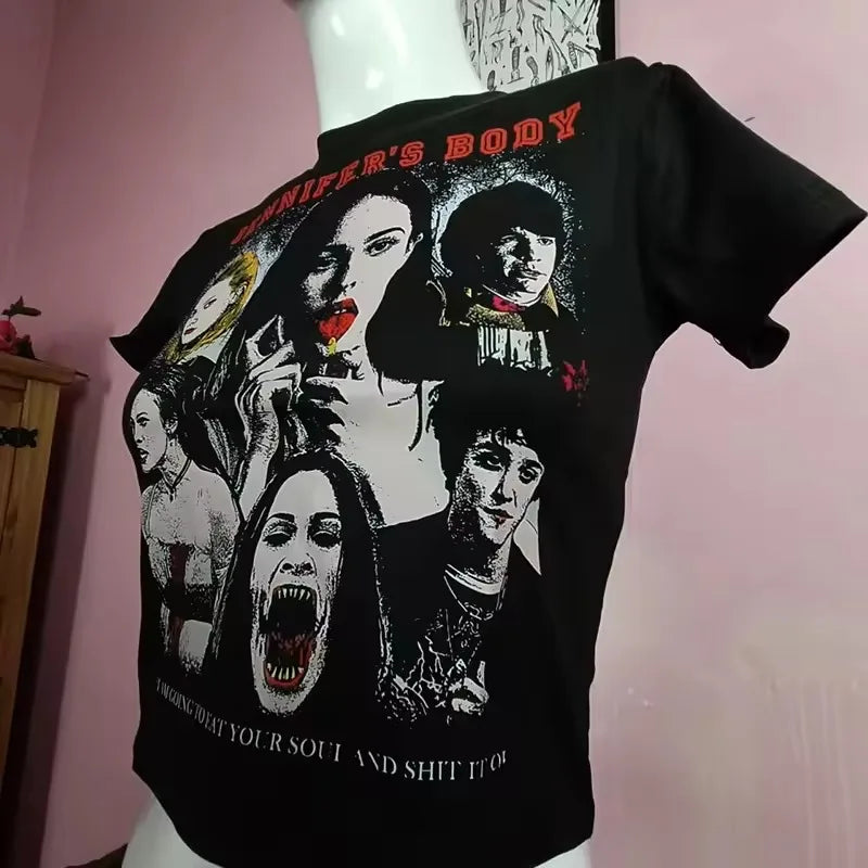Megan Fox Print Crop Tee