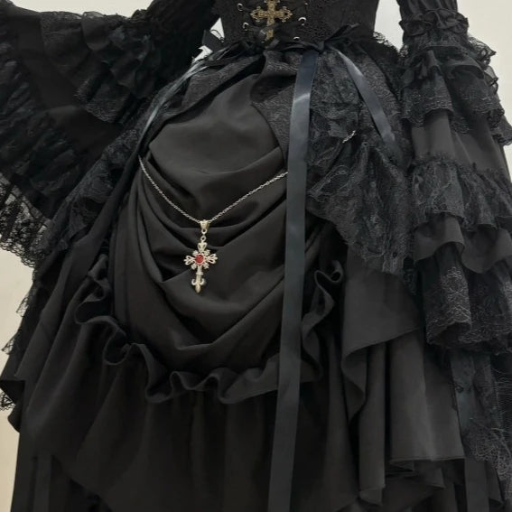 Gothic Lolita Ruffle Dress