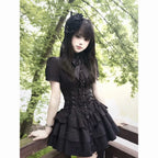 Gothic Lace Mini Dress