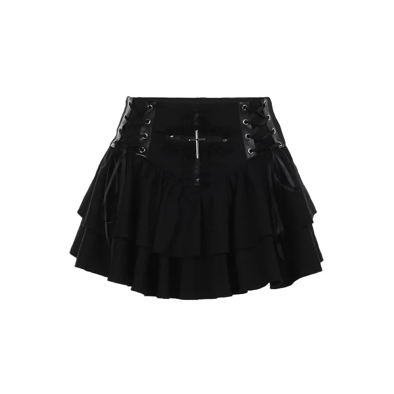 Lace Trim Gothic Top